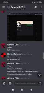 Captura de Meddiout hackeado tomada por Kurau