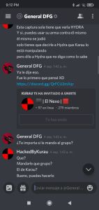 Captura de Meddiout hackeado tomada por Kurau