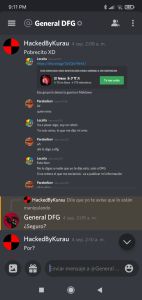 Captura de Meddiout hackeado tomada por Kurau